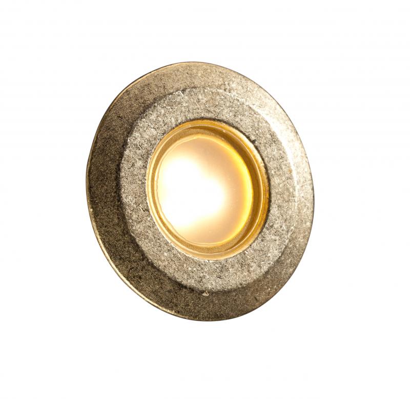 MO ZD 3 LED Wall Light - Round - Brass - Landscape Lighting