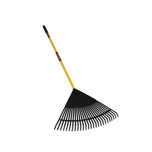 24" Poly Leaf Rake -Fiberglass Handle - Tools & Accessories