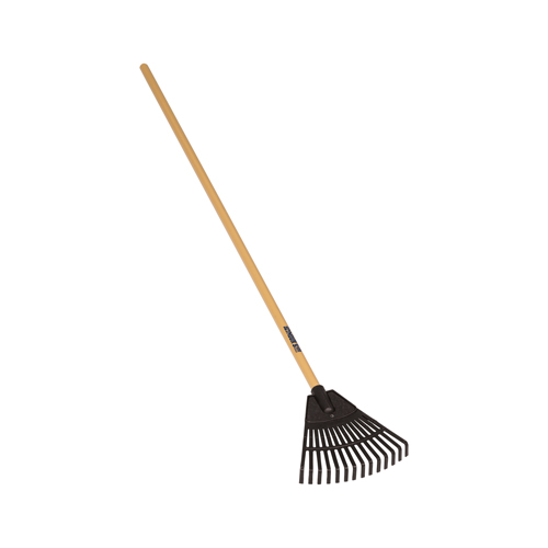 8" Poly Shrub Rake - Wood Handle - Tools & Accessories